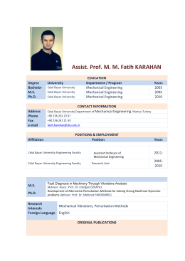 Assistant Prof. Dr. M. Mehmet Fatih KARAHAN