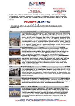 POLONYA-ALMANYA - Yiv Tour Turizm Seyahat Acentası