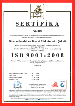 sERTİFİKA