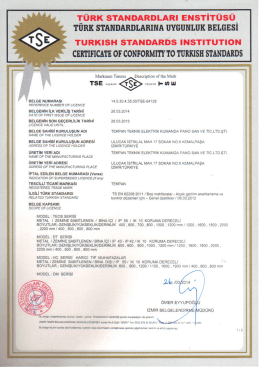 TS EN 62208 BOŞ PANO BELGESİ
