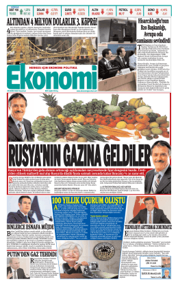 20 EKİM 2014 - Ekonomi Gazetesi
