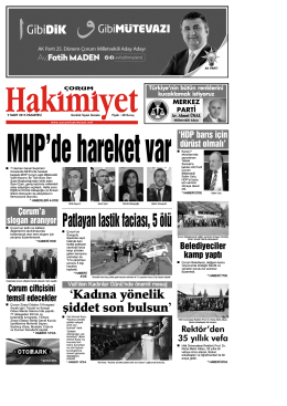 9 mart.qxd - Çorum Hakimiyet Gazetesi