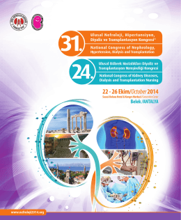 1 31st National Congress of Nephrology, Hypertension, Dialysis and