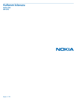 Nokia 220 Kullanım Kılavuzu