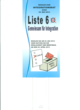 „Liste 6ßl - Integration in Bonn