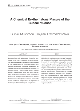 A Chemical Erythematous Macule of the Buccal Mucosa Bukkal