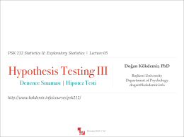 05 - Hypothesis Testing III.key