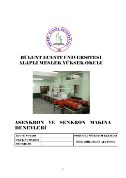deney no: 1 - Bülent Ecevit Üniversitesi