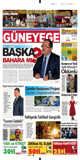 12 Mart 2014 - Güney Ege Gazetesi