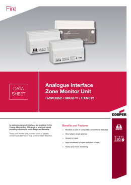 DS0005a_Analogue Interfaces_Zone Monitor Units_CZMU352