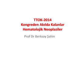 TTOK-2014 Periferik T-Hücreli Lenfoma