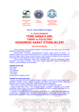 türk sanatları, kongresi/ sanat etkinlikleri