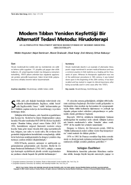 PDF - Modern Tıbbın Yeniden Keşfettiği Bir Alternatif Tedavi Metodu