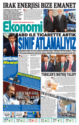 29 EYLÜL 2014 - Ekonomi Gazetesi
