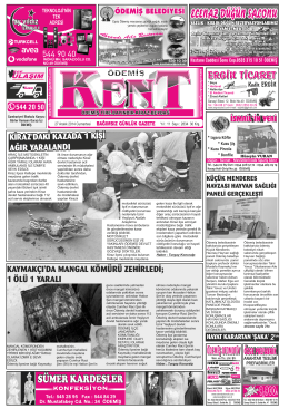 27-12-2014 Tarihli Kent Gazetesi
