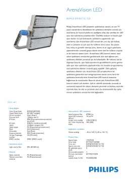 Product Leaflet: ArenaVision LED BVP420/421/422 projektör