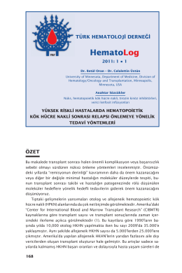 00 yeni.indd - Türk Hematoloji Derneği