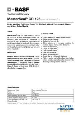 MasterSeal® CR 125 (Eski Adı Sonomeric® 1) Bitüm