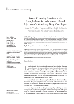 Lower Extremity Post-Traumatic Lymphedema Secondary to
