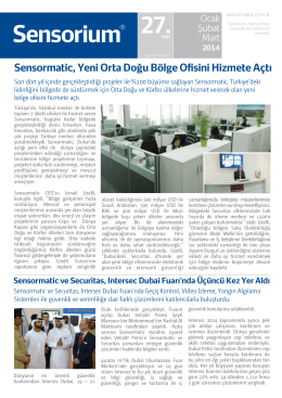 14/03/2014 Sensormatic, Yeni Orta Doğu Bölge Ofisini Hizmete Açtı