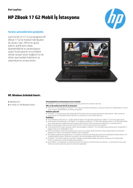 HP ZBook 17 G2 Mobil İş İstasyonu