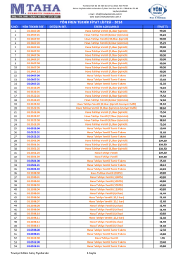 06-yön fren teknik brüt fiyat listesi (01.04.2014)