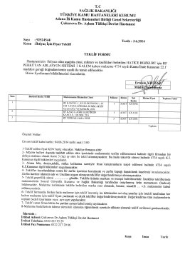 rf perkütan ablasyon sistemi - Çukurova Dr. Aşkım Tüfekçi Devlet