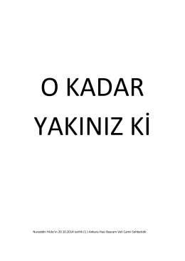 (1.) Ankara Hacı Bayram Veli Camii Sohbetidir.