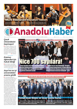 Nice 700 sayılara! - Anadolu Haber Gazetesi