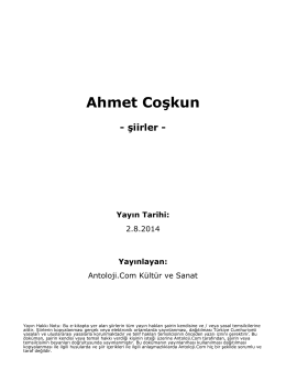 Ahmet Coşkun - Antoloji.Com