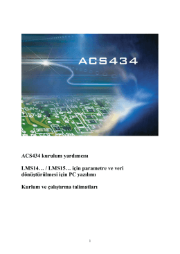 ACS434 kurulum yardımcısı LMS14… / LMS15… için