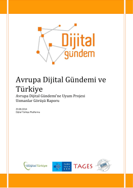 Avrupa Dijital Gündemi ve Türkiye