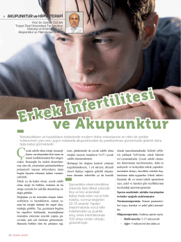 ve Akupunktur Erkek İnfertilitesi - Turgut Özal Üniversitesi Hastanesi