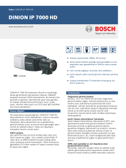 dınıon ıp 7000 hd - Bosch Security Systems