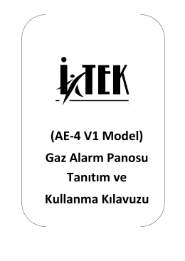 (AE Gaz Alarm Panos Kullanma Kılavu (AE-4 V1