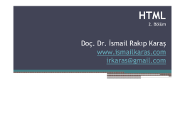 HTML - Ismail Rakip Karas