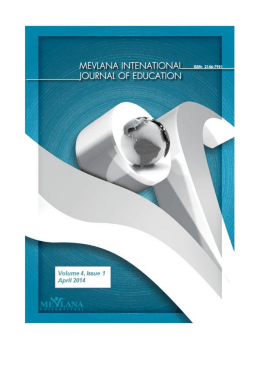 Cover Pages - Mevlana International Journal of Educational