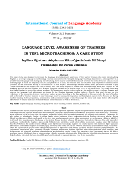 A CASE STUDY - International Journal of Language Academy