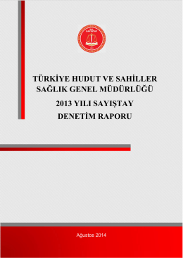 Türkiye Hudut Ve Sahiller Sağlık Genel Müdürlüğü