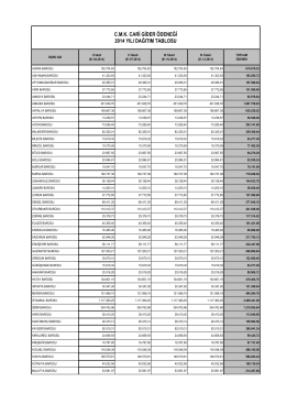 cmk cari gider ödeneği 2014 yılı dağıtım tablosu