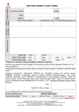 Muayene Hizmeti Talep Formu (pdf)