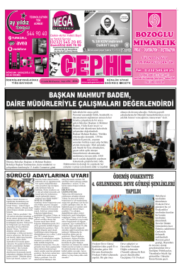 15.12.2014 Tarihli Cephe Gazetesi