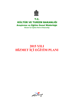2015 yılı hizmet içi eğitim planı
