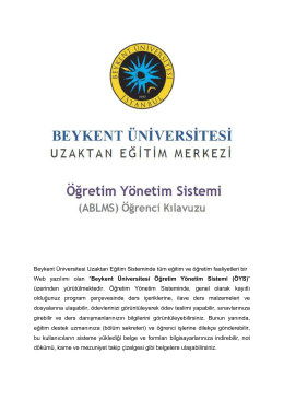 Beykent Üniversitesi Uzaktan Eğitim Sisteminde tüm eğitim ve