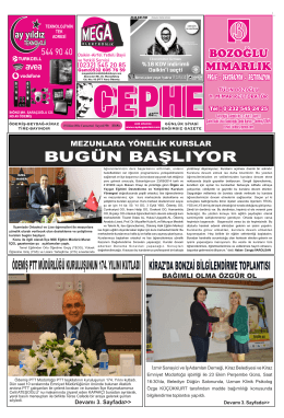 25.10.2014 Tarihli Cephe Gazetesi