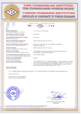 TÜRK sTANDARDLARı ENsTiTüsü_ TURK