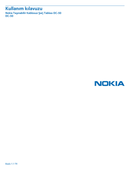 Nokia Taşınabilir Kablosuz Şarj Tablası DC-50 Kullanım