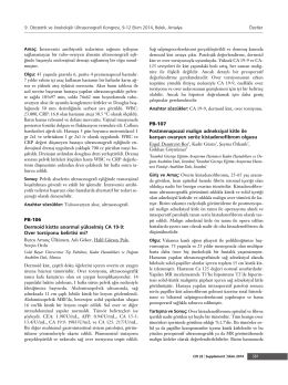 PB-106 Dermoid kistte anormal yükselmifl CA 19-9