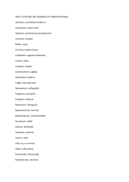 8.sınıf English Vocabulary List