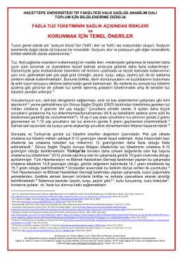 korunmak için temel öneriler - Hacettepe Üniversitesi Tıp Fakültesi